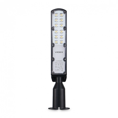 Lampa LED Uliczna Zewnętrzna 30W 3000lm 5000K Neutralna IP65 IK07 Czarna Videx