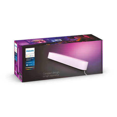Lampka Biurkowa Podłużna LED 6.7W 500lm IP20 White and Color Ambiance RGB + TW Biała 25cm Inteligentna SMART Zigbee Bluetooth Play Rozszerzenie Philips HUE