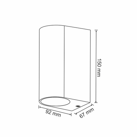 Kinkiet ogrodowy zewnętrzny góra dół na LED 2x GU10 BOSTON GOLDLUX (Polux) ALUMINIUM Biały owalny