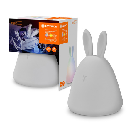 Dziecięca lampka nocna dotykowa KRÓLIK LED 2,5 W BIAŁY CIEPŁY + RGB Nightlux Touch Rabbit LEDVANCE