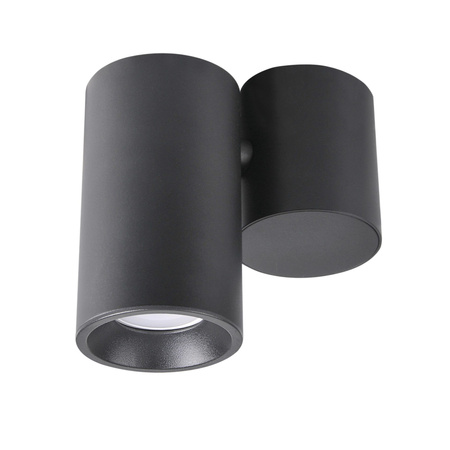 Oprawa Natynkowa Sufitowa HOBRO GU10 Tuba Spot Ruchoma Czarna GOLDLUX (Polux)