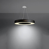 Lampa Sufitowa Wisząca Zwis 6x E27 Żyrandol Okrągła Czarna Minimalistyczna Saturno Sollux