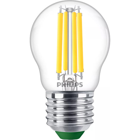Żarówka LED E27 Kulka P45 2.3W = 40W 485lm 210lm/W 4000K Neutralna 300° KLASA A UltraEfficient Philips