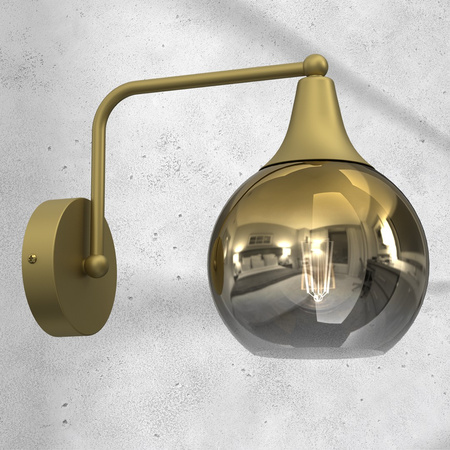Lampa Ścienna Kinkiet MONTE Złota 1xE27 Milagro