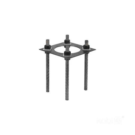 Słup Oświetleniowy Składany do Opraw Zewnętrznych SG 4m Fi 60mm Czarny Kobi