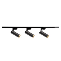 Zestaw Szynowy Szynoprzewód Szyna Listwa 1-Fazowa + 3x Reflektor GU10 Czarna FADO Sanico Goldlux