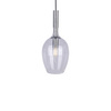 Lampa wisząca TANGO 1xE14 Opływowy Klosz Transparentny Milagro ML6163 Metal + Szkło