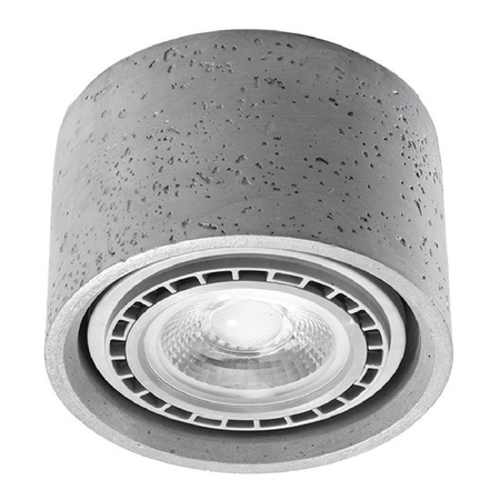 Lampa Sufitowa Oprawa Natynkowa SPOT TUBA GU10 Okrągła Szara Industrialna Basic Sollux