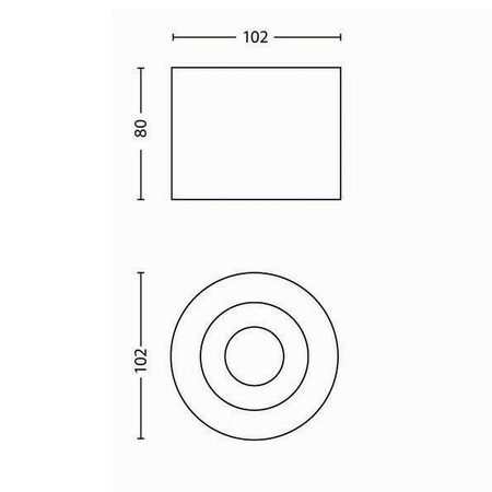 Oprawa Natynkowa Lampa Sufitowa LED 4.5W 500lm 2700K Czarna Phase Philips