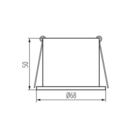 Oprawa sufitowa podtynkowa SPAG GU10/GU5.3 Okrągła Biało-Złota KANLUX