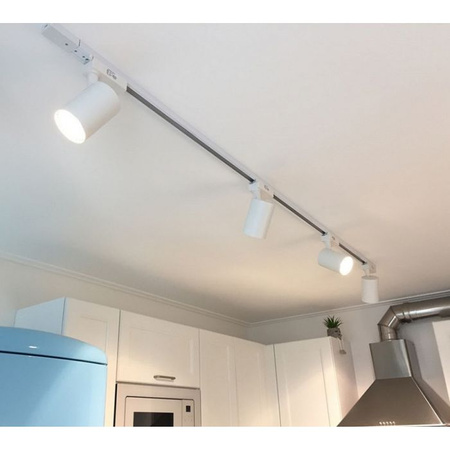 Łącznik Kątowy Narożny do Listw Szynowych Trójfazowych Biały