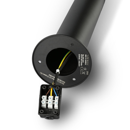 Lampa Ogrodowa Zewnętrzna SŁUPEK Stojacy Okrągły 60cm IP54 GU10 Czarny Videx