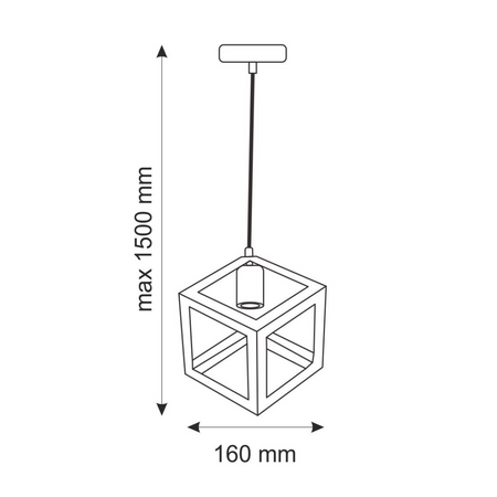 Lampa Wisząca Sufitowa Geometryczna IL MIO SWEDEN 1xE27 Biała - GOLDLUX (Polux)