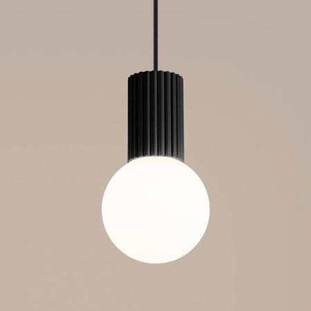 Lampa Wisząca Zwis G9 Okrągła Czarny Nowoczesna Matowa Halo Sollux