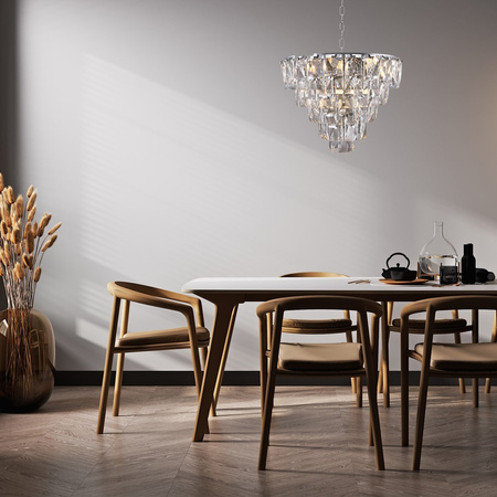 Lampa Wisząca Sufitowa Żyrandol CHELSEA Chrom 6xE14 Milagro