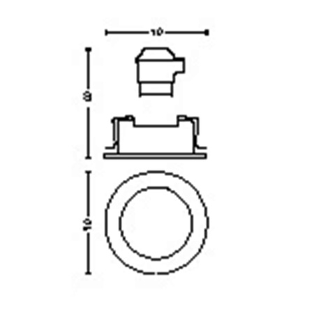 3x Oprawa Podtynkowa Wpuszczana GU10 Biała Enneper Philips