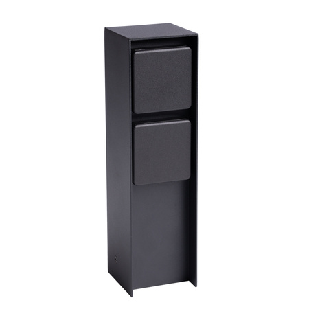 Słupek Ogrodowy IBERI Zewnętrzny Stojący 230V 2x Gniazdo Sieciowe IP65 LUMILED