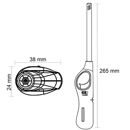 Zapalarka Gazowa Zapalniczka Elastyczna do Zniczy Długa do Napełniania