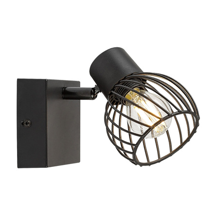 Kinkiet Ścienny Lampa LED Sufitowa SPOT Reflektor Punktowy E14 Czarny Industrialny Aberama Rabalux