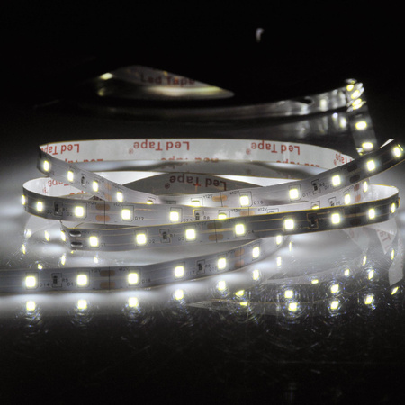 Taśma LED Pasek 12V 10W 300LED 2835 Zimna 8mm 5m