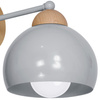 Kinkiet w stylu skandynawskim lampa ścienna MiLAGRO DAMA 1x E27 szara Drewno + metal