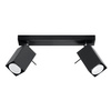 Lampa Sufitowa Oprawa Natynkowa SPOT TUBA Reflektor 2x GU10 Kwadratowa Czarna Nowoczesna Merida Sollux