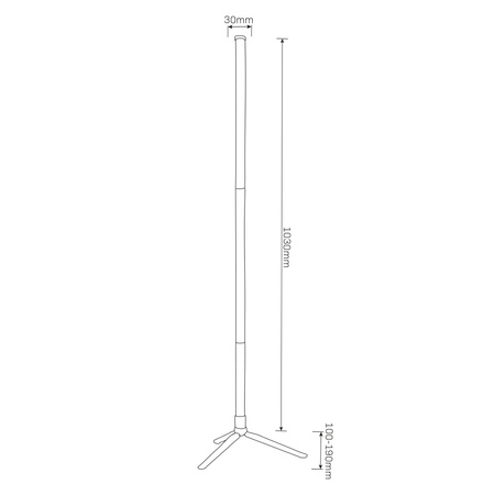 Lampa Podłogowa LED Stojąca 5W 360° Biała Ściemnialna Lolly Sanico Goldlux