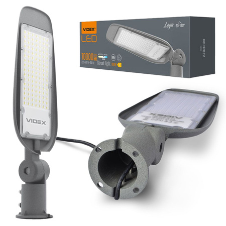Lampa Uliczna LED 100W 10000lm 5000K Neutralna 130° 0.48A Szara VIDEX