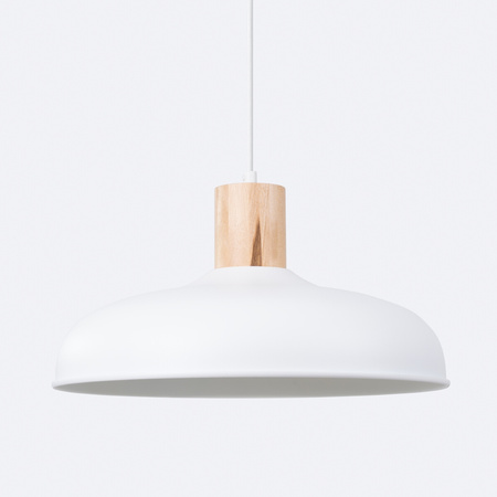 Lampa Sufitowa Wisząca Zwis E27 Okrągła Biała Skandynawska Indy Sollux