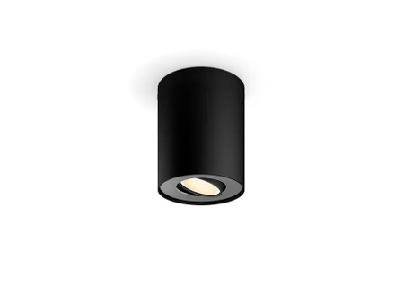 Oprawa Sufitowa Natynkowa LED Spot Pillar Czarny 4,2W CCT PHILIPS HUE Bluetooth Zigbee + Przełącznik Dimmer Switch