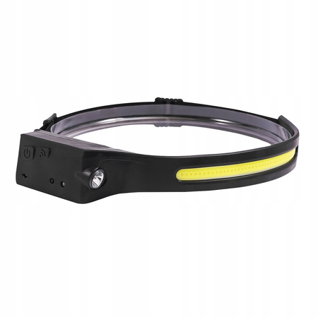 Latarka Czołowa LED Akumulatorowa COB+XPE 350lm IPX4 z Czujnikiem Ruchu 5 Trybów VAYOX