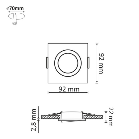 Oprawa sufitowa RUCHOMA SOUTH OPAL GOLDLUX (Polux) SR. PIASKOWANY
