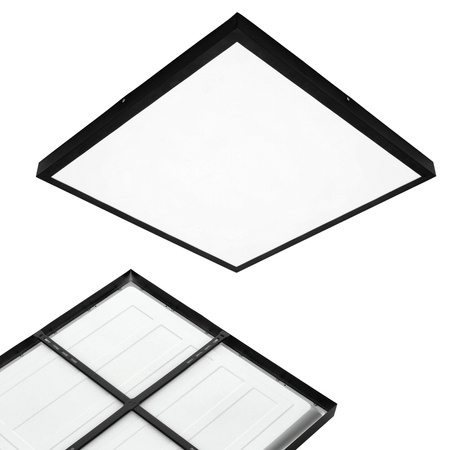 Panel LED Natynkowy 36W 3960lm 4000K 120° Neutralny Kaseton Czarny 60x60cm Brisbane Kobi