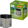 Kinkiet Ogrodowy Lampa Zewnętrzna Elewacyjna Solarny 3.8W 400lm 2700K Ciepła IP44 Czarna z Czujnikiem Ruchu Hara Philips