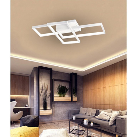 Lampa Sufitowa Żyrandol LED 72W CCT GALAXIS ORION Biały + Pilot Sterujący