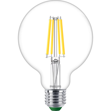 Żarówka LED E27 Kula G95 4W = 60W 840lm 210lm/W 4000K Neutralna 300° KLASA A UltraEfficient Philips