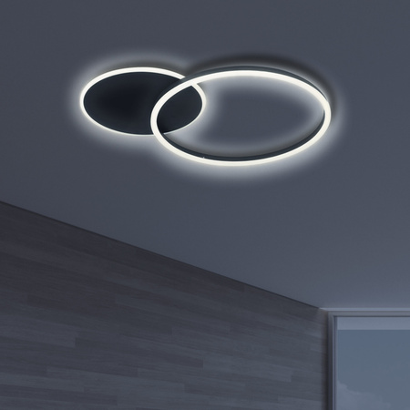 Lampa Sufitowa LED 33W 2700lm 4000K Neutralna Czarna ROMAN Sanico Goldlux