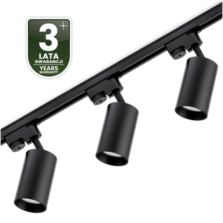 Zestaw Szyna Oświetleniowa Szynoprzewód 1m + 3x Reflektor Szynowy SAGI GU10 Czarny LUMILED