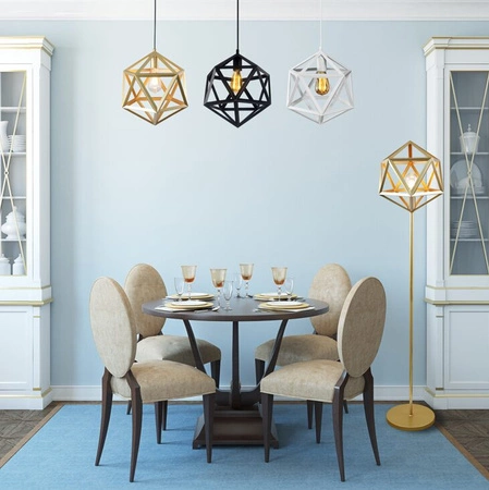 Lampa Sufitowa Wisząca Zwis E27 Złota Denmark Sanico Goldlux