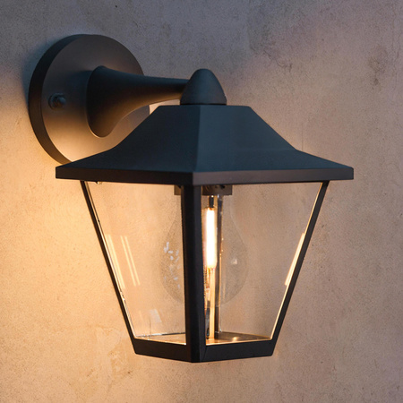 Kinkiet Ogrodowy Lampa Zewnętrzna Elewacyjna LED E27 LATARNIA IP44 Czarna Juli Philips