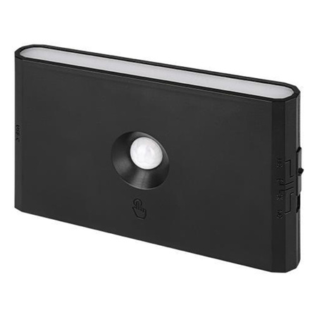 Lampa LED Akumulatorowa 1W 170lm 3000/4000/6500K CCT 180° z Czujnikiem Ruchu Ściemnialna Czarny Wolf Masterled