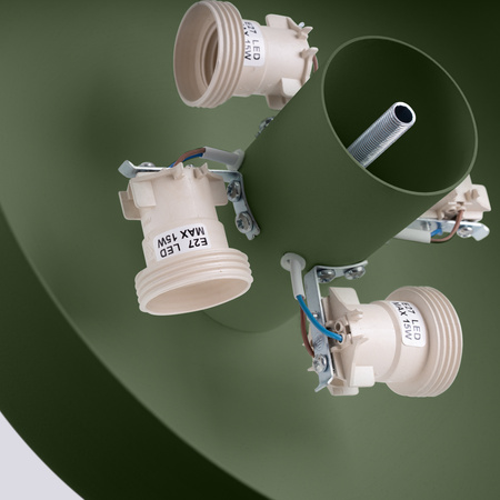 Plafon LED Lampa Sufitowa 4x E27 Zielony Oliwkowy OMIQ Crimson SL.1680 Sollux