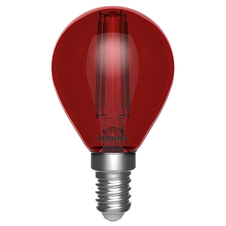 Żarówka LED E14 G45 4,5W Filament Czerwona TOSHIBA