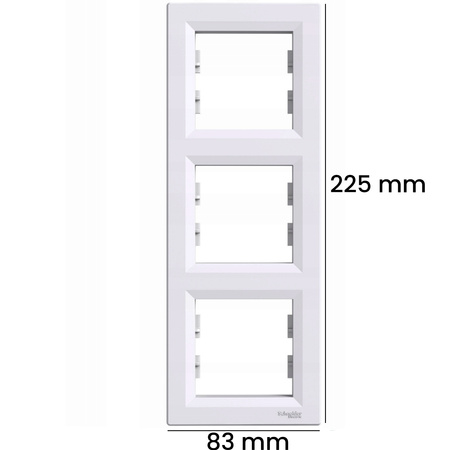 Ramka Potrójna do Włączników Światła Gniazdek Biała