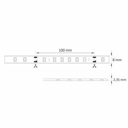 Taśma Pasek LED 9W 650lm 4000K Neutralna 120° Biała IP65 Ściemnialna Sanico Goldlux