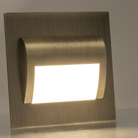 Oprawa schodowa DECORUS Lampka LED 1,2W Mosiądz ProVero Neutralna 4000K 12V DC