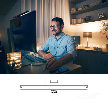 Lampka na Monitor LED 5W 230lm CCT 270° Akumulatorowa Czarna LUME-IQ Kobi