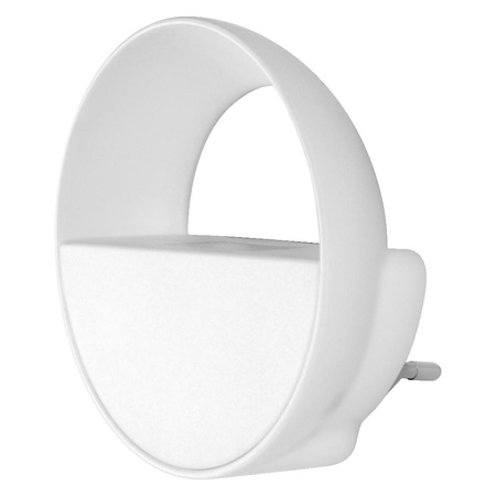 Lampka Nocna LED Orientacyjna do Gniazdka 0.6W 15lm 4000K Neutralna z Czujnikiem Ruchu Zmierzchu Biały Lunetta Ledvance