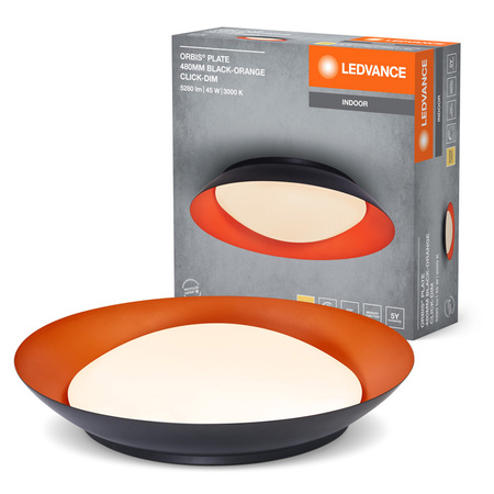 Plafon Lampa LED Oprawa Ozdobna Ściemnialna Czarna Żółta 45W 3000K Ciepła LEDVANCE