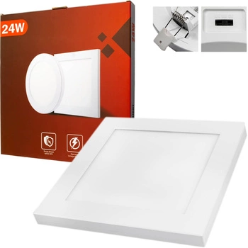 PLAFON PANEL LED 24W 2160lm Kwadratowy Natynk Podtynk 3 BARWY